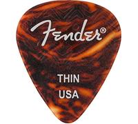 Fender Wavelength Tortoise Shell Guitar Picks (6) - 351 Shape - Thin
