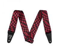 Fender Wavy Checkerboard Polyester Strap Red