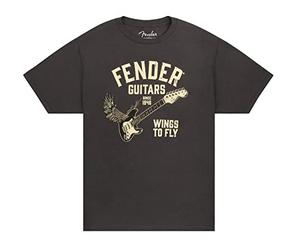 Fender Wings to Fly T-Shirt, Vintage Black, L Guitar Tools, L