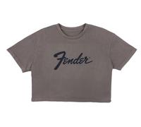 Fender Women's Fender Logo Crop Tee, Charcoal, S