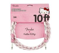 Fender x Hello Kitty White/Pink Woven Cable, 10'