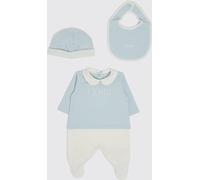 FENDI Boy's 3-Piece Stretch Cotton Set with Peter Pan Collar and Embroidered Logo - Size: 1M - unisex