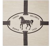 FENDI Boy's Square Scarf in Pure Cashmere with All-Over Logo Pattern - Size: OS - unisex