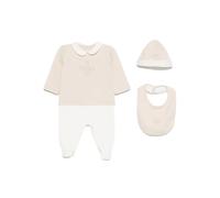 Fendi Kids logo-embroidered babygrow set (three piece set) - Neutrals 1-3