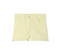 Fendi Kids logo-patch frayed-hem shorts - Yellow 8-12