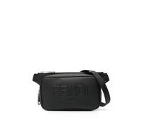 FENDI logo-embossed belt bag - Black One Size