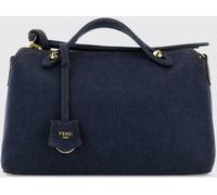 FENDI Medium By The Way Denim Boston Bag with Charm