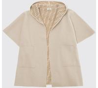 FENDI Reversible Wool and Cashmere Hooded Cape for Kids with FF Logo - Size: 2 - female