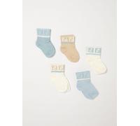 FENDI Set of 5 Pairs of FF Monogram Cotton Baby Socks - Size: 2 - unisex