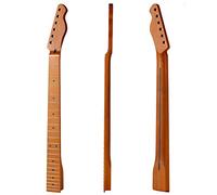 Fendirocik 22fret Yellowish Matte 9.5" Electric Guitar Neck TL Canadian Roasted Maple, Cow Bone Nut
