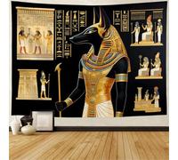 FENDROM Ancient Egyptian Tapestry Egypt Pyramids History Vintage Black and Gold Wall Hanging Backdrop Poster Blanket for College Dorm Home Decor