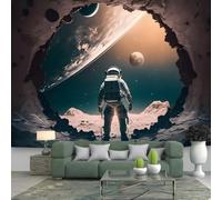 FENDROM Astronaut Tapestry,Spaceman Stands Front Hole With Planet Earth Visible Galaxy Planet Wall Art Wall Hanging Tapestries For Bedroom Living Room Dorm