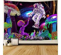 FENDROM Blacklight Astronaut Space Tapestry,Alien Mushroom Galaxy Universe Planet Glow in Dark Wall Hanging for Men, Boys and Teens Cool Poster Room Decor