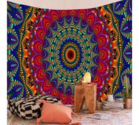 FENDROM Cool Colorful Mandal Tapestry Popular Handicrafts Indian hippie Bohemian Wall Hanging Aesthetic Floral Mandala Wall Art For College Bedroom Living Room Dorm Beach Throws Table Cloth