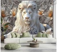FENDROM Cool White Lion Tapestry Aesthetic Animal Lion King Wall Blanket for Man College Hippie Art Wall Hanging Home Decor For Bedroom Living Room Dorm Decorations