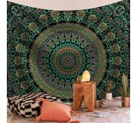 FENDROM Mandala Tapestry Hippie Room Decor Bohemian tapestries Wall Hanging boho tapestry for Bedroom Mystic Chakra Meditation Peacock Decor Tapestry Decoration for Living Room Backdrop Dorm