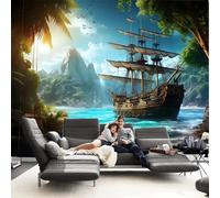 FENDROM Nautical Tapestry Decor Ghost Sailboat Wall Art Aesthetics Pirate Ship Fantasy Wonderland Wall Hanging for Bedroom Living Room Dorm