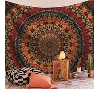 FENDROM Popular Handicrafts Indian hippie Bohemian Psychedelic Peacock Mandala Wall hanging College Dorm Beach Throws Table Cloth Bedding Tapestry