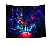 FENDROM Psychedelic Blue Starry Trippy Cartoon Tapestry Wall Hanging Decoration for Apartment Home Wall art for Bedroom Living Room Dorm Fashion