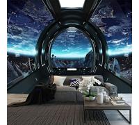 FENDROM Spaceship Tapestry Wall Hanging Futuristic Science Fiction Wall Tapestry Sci Fi Space Ship Interior Space Station Planet Earth Tapestries for Bedroom Living Room Dorm Home Decor