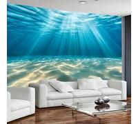 FENDROM Underwater World Tapestry Deep Blue Ocean Wall Hanging Sunlight Gravelly Bottom Scene Wall Tapestry for Bedroom Living Room Dorm Decor Backdrop