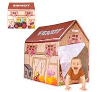 Fendt Farm Play Tent, Officially Licensed, Suitable for Indoors, Tent with Door Opening, Easy Assembly thanks to Interlocking Elements, Space-Saving Dismountable