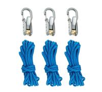 feneihe Rope Roller Cam Lock Tensioner - Knot-Free Cord and Rope Tightening and Cinching Tool for 3mm, Heavy Duty Ropes Rollers for Para Cord with Pulley System. Portable Camping Tools 6pcs