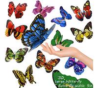 FENELY 12 PCS 3D Giant Butterfly Wall Stickers Decor Art Decorations,Butterfly Wall Decals Removable DIY Home Decorations Art Decor Wall Stickers for Wall Decor Home Art Kids Room Bedroom Decor
