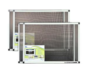 Fenestrelle Expandable Window Screen, 2 Way Adjustable, Horizontal (20" H x 28" - 54" W) or Convert to Vertical (28" H x 20" - 38" W), Perfect Replacement Screen for Windows, 2 Pack of Large Screens