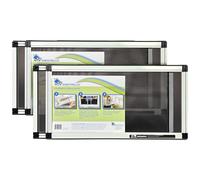 Fenestrelle Expandable Window Screen - Horizontal (25cm H x 48cm-91cm W), Pack of 2 Small Screens. Keeps Out Bugs. Perfect Replacement Screen for Windows. Insect, Mosquito, Fly Screens for Windows
