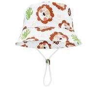 FenFang Baby Sun Hat, Toddler Bucket Hat, Kids Summer Fisherman Hats for Infants Boys Girls, Wide Brim Beach Cap Fisher Hat with Chin Strap (as8, Age, 2_Year, 4_Years, Brown Lion)