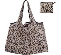 FenFang Reusable Shopping Bags Foldable, Extra Large Grocery Bag, Washable Pocket Shopper Bag, Lightweight Handbag Tote Bag Portable Pouch for Travel Picnic, 56 X 67 cm
