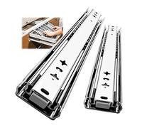 Feng Shui 1 Pair Full Extension Drawer Slides Metal Runners 250-1500mm, Heavy Duty 140 Kg Load Capacity, Ball Bearing Drawer Slides for Kitchen Cabinet Or Industrial Rails Guide