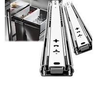 Feng Shui 1 Pair Heavy Duty Drawer Runners Slides Rails - Full Extension Metal Ball Bearing Slides, Robust Smoothly, 53.0mm Width Industrial Heavy Telescopic Runners, Kitchen Drawer Slides