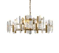 Feng Shui， 12 Lights Crystal Chandelier Modern Luxurious Light Adjustable Ceiling Light Fixture Pendant Lamp for Dining Room Bathroom Bedroom Livingroom,E14-Bronze 135x22cm(53x9inch) Commemoration Day