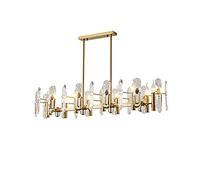 Feng Shui， 12 Lights Crystal Chandelier Modern Luxurious Light Adjustable Ceiling Light Fixture Pendant Lamp for Dining Room Bathroom Bedroom Livingroom,E14-Bronze 135x22cm(53x9inch) Commemoration Day