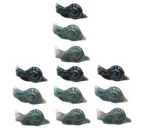 Feng Shui， 12pcs Snail Statue Miniature Bonsai Layout Ornament Decorative Snail Figurines Small Garden Tiny Statues for House Decor Accessories