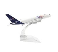 Feng Shui， 16CM Airplane Model for FedEx Cargo Logistics Airbus A380 Airlines Aircraft Diecast Metal Plane Playkits