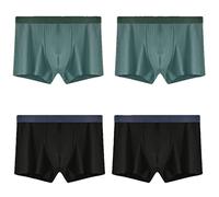 Feng Shui， 4 Pcs/Lot Men's Cotton Stripe Boxer Mens Underpants Underwear Shorts Panties Plus Size