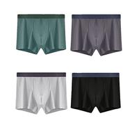 Feng Shui， 4 Pcs/Lot Men's Cotton Stripe Boxer Mens Underpants Underwear Shorts Panties Plus Size