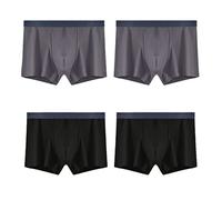 Feng Shui， 4 Pcs/Lot Men's Cotton Stripe Boxer Mens Underpants Underwear Shorts Panties Plus Size