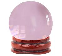 Feng Shui 40MM Multicolor Crystal Ball Asian Rare Natural Magic Beads Healing Sphere Globe Quartz Photography Balls W3816 (Pink)
