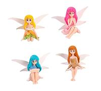 Feng Shui， 4pcs Miniature Fairy Ornaments Micro Landscape Decor Flower Fairy Statues for Garden and Potted Plant Decoration for Home Outdoor Use