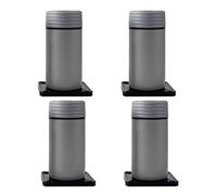 Feng Shui， 4X Adjustable Sofa Legs,Plastic Furniture Legs,TV Cabinet Feet,Tea Table Legs Support Leg,Single Load Bearing 30kg,Adjustable 0-15mm (3.1inch/80mm,Gray) (White 4.7inch/120mm)