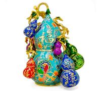 Feng Shui 9 Prosperity Wu Lou Luck ＆ Wealth Amulet Abundance Home Statue Hu Lu Gourd Decoration