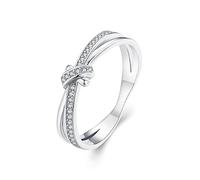 Feng Shui， 925 Sterling Silver Ring Love Knot Promise Friendship High Polish Comfort Fit Band Ring