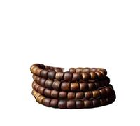 Feng Shui Agarwood -shaped, Single-Strand Drum Old Wood Slice Abacus Beads Buddhist Prayer Beads