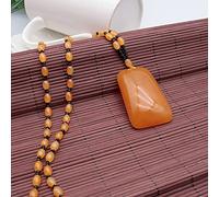 Feng Shui Amber Wealth Pendant Necklace with Harmony Buckle Natural Authentic Chakra Reiki Attract Wealth Amulet Good Fortune Ward Spirits Good Luck Necklace,C