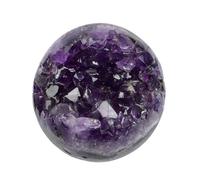 Feng Shui Amethyst Geode Crystal Ball, Purple Quartz Stone Ornaments, Cluster Sphere for Balancing Home and Office Decoration,200~300g