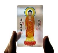 Feng Shui Amulet Card, Feng Shui Bodhisattva, Amitabha Transparent PVC Card Safety Amulet Foka Collect Decor Opening The Light